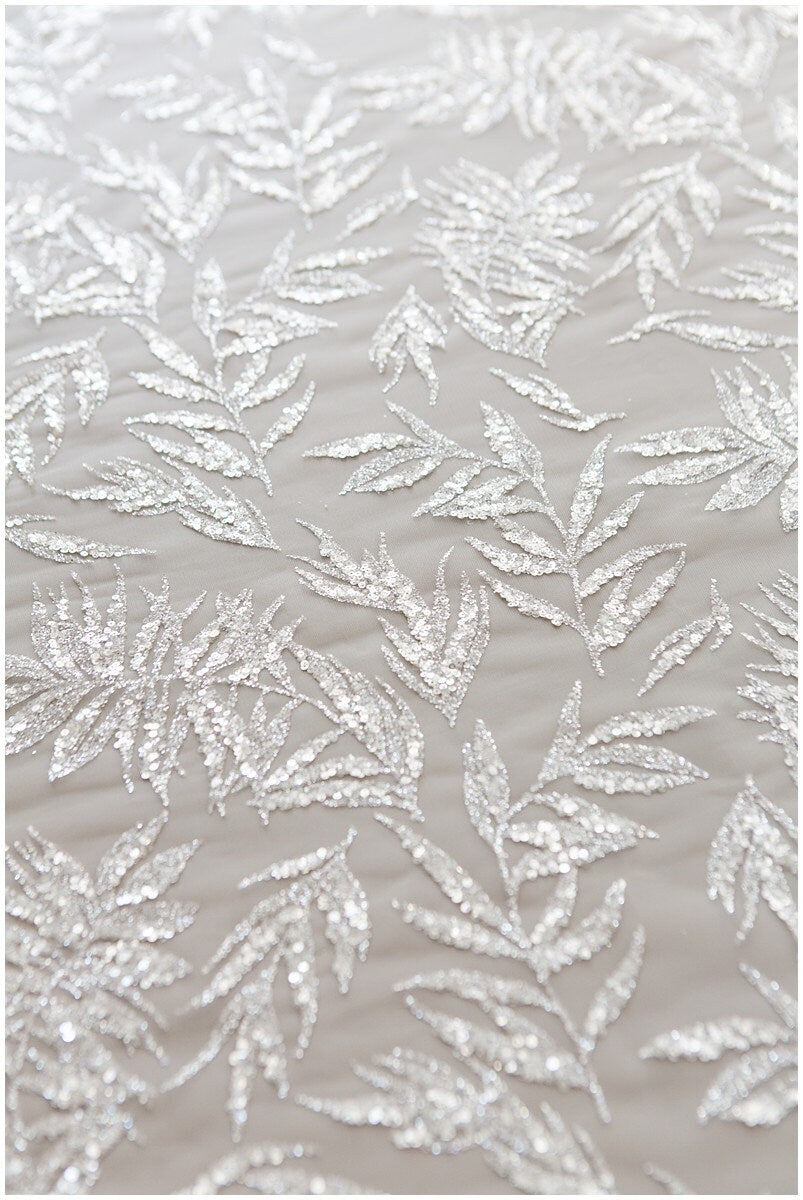 Mira Zwillinger Glitzerstoff/ Glitzer Mesh/ Brautkleid Stoff/ Hochzeitskleid Tüll/ Mesh Stoff/ Glitzer Stoff// R-010