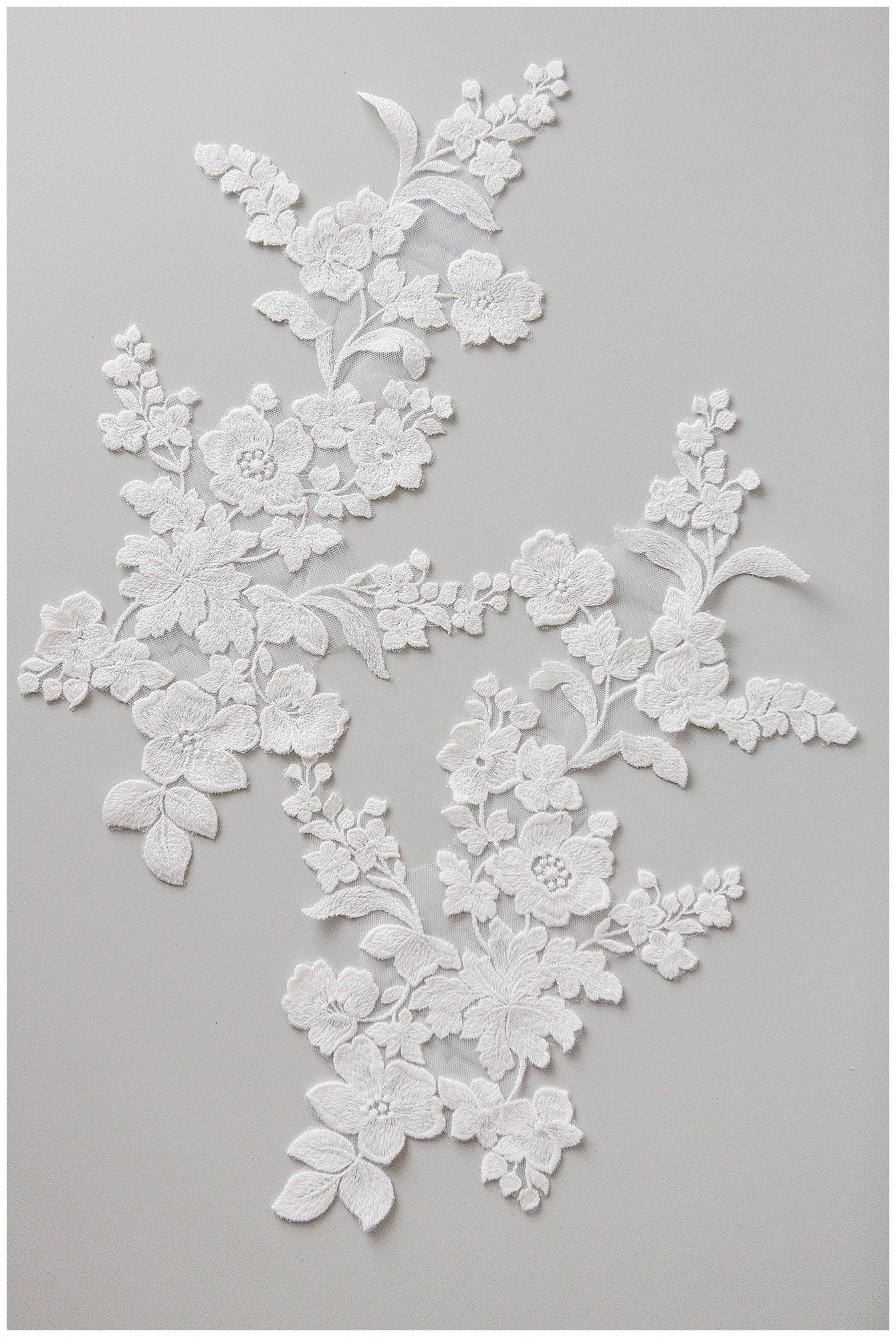 Hochzeit Spitzenstoff / Hochzeit Spitzenstoff / Blumen Braut Spitze Applikation// A17-150