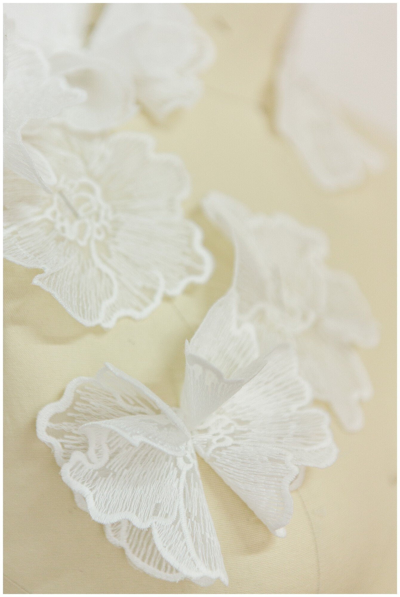 10pcs 3D lace flowers for sewing/ 3D flower lace applique/ wedding dress lace applique/ bridal lace// A17-157
