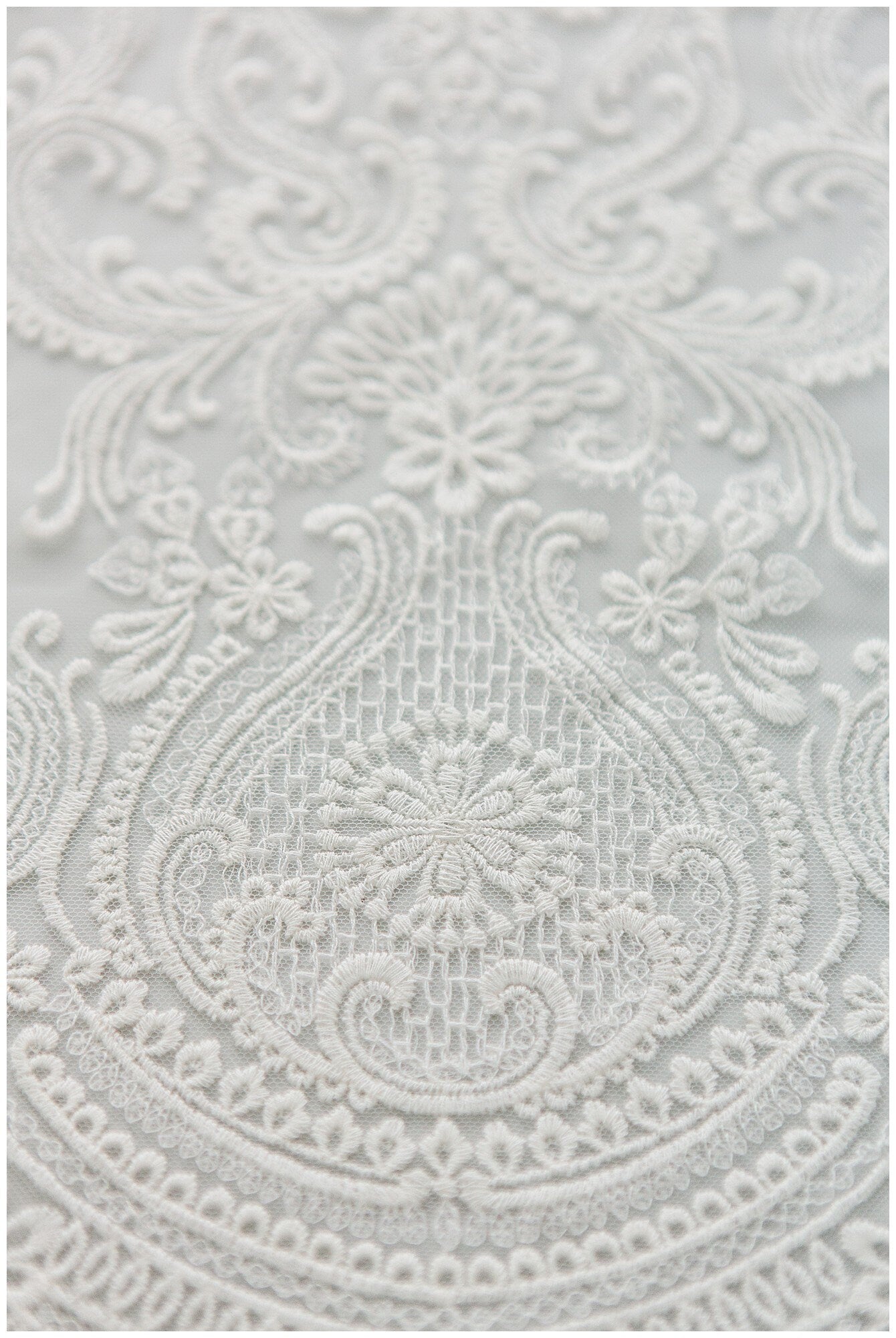 T17-062 /Bridal bolero lace trim, embroidered lace fabric for wedding dress, soft boho lace, boho wedding dress lace, embroidered lace trim