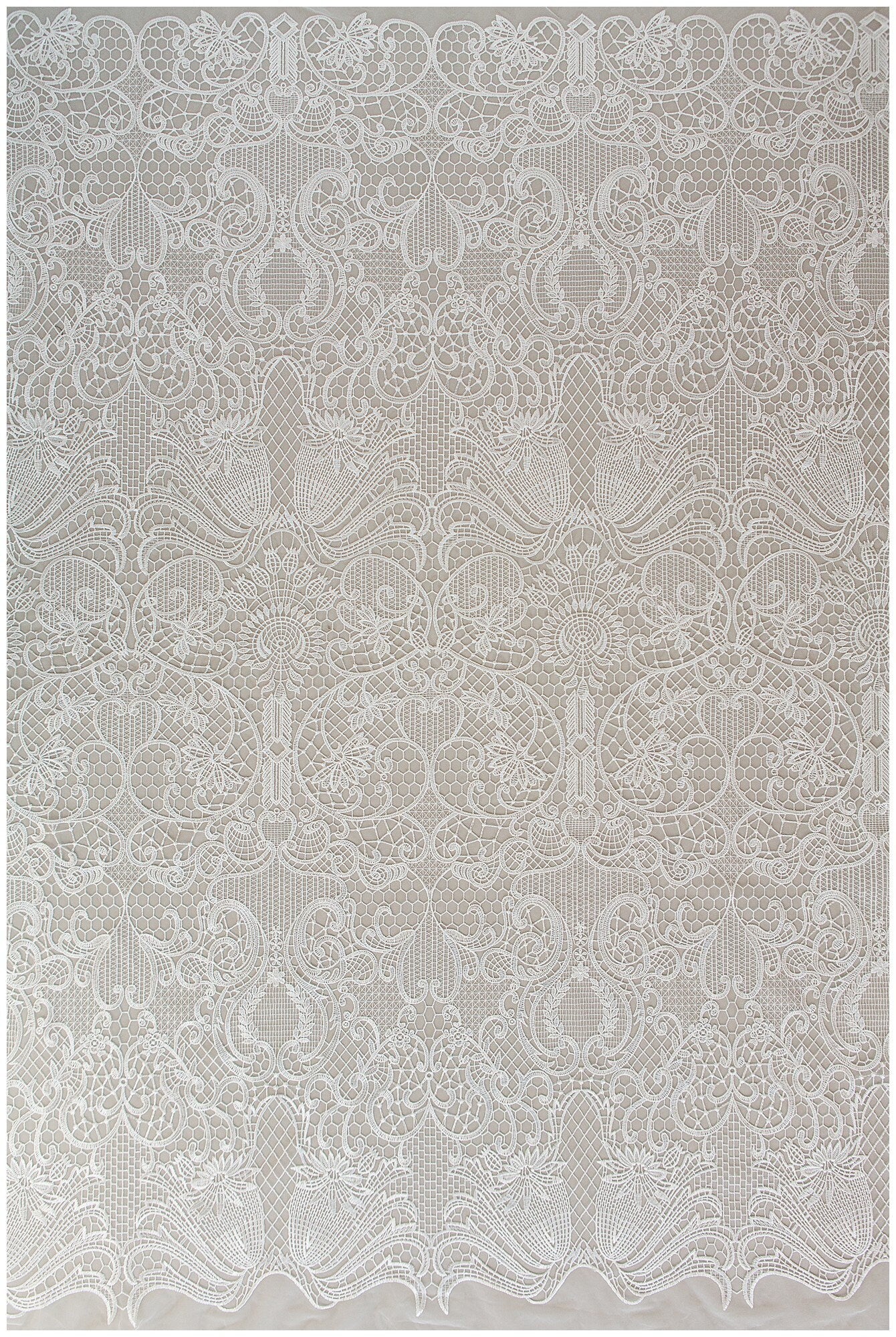 Boho lace fabric off-white/ lace for wedding dresses/ wedding dress lace/ boho wedding dress lace/ crochet lace fabric// L18-189