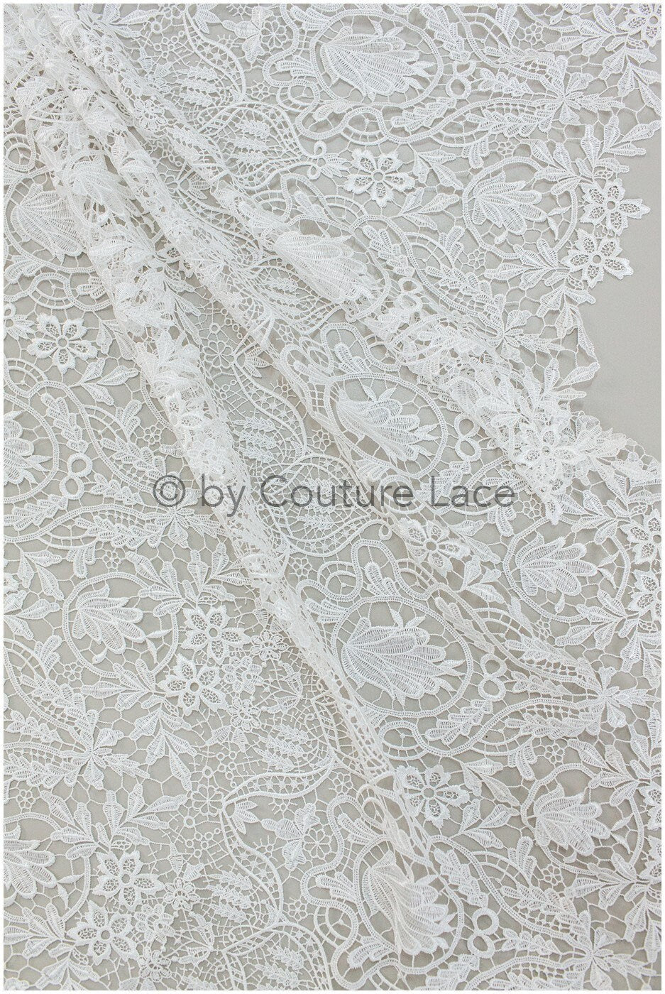Guipure Spitzenstoff Off-White/ Boho Brautkleid Stoff/ Spitzenstoff für Hochzeitskleid/ Häkelspitze für Brautkleid// L19-201