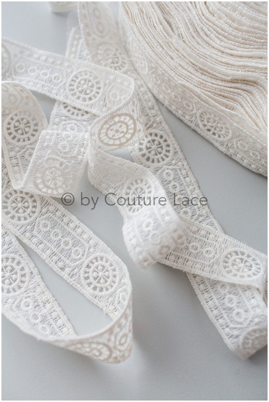 Soft embroidered lace trim off-white/ Boho wedding dress lace trim/ Bridal lace trim/ Veil lace// T19-066