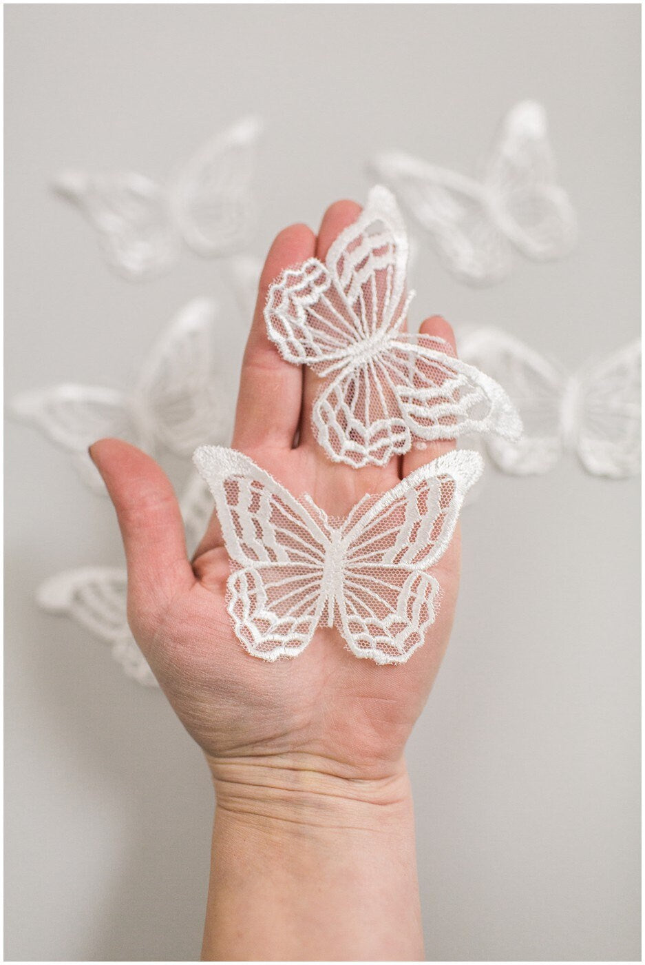 20pcs 3D butterflies for sewing/ 3D applique for wedding dress/ bridal lace// A19-169