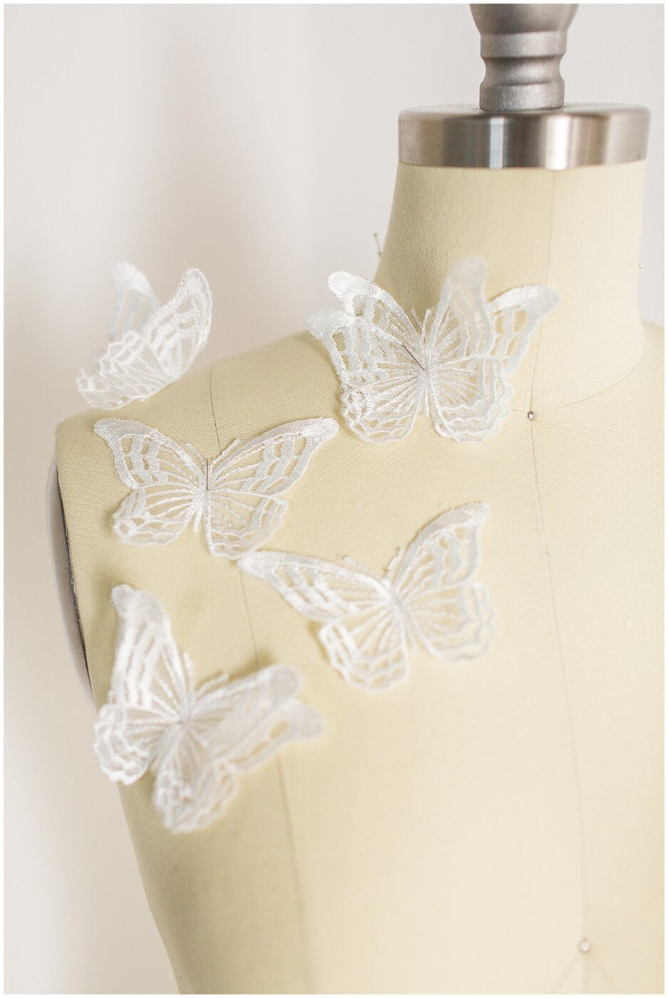 20pcs 3D butterflies for sewing/ 3D applique for wedding dress/ bridal lace// A19-169