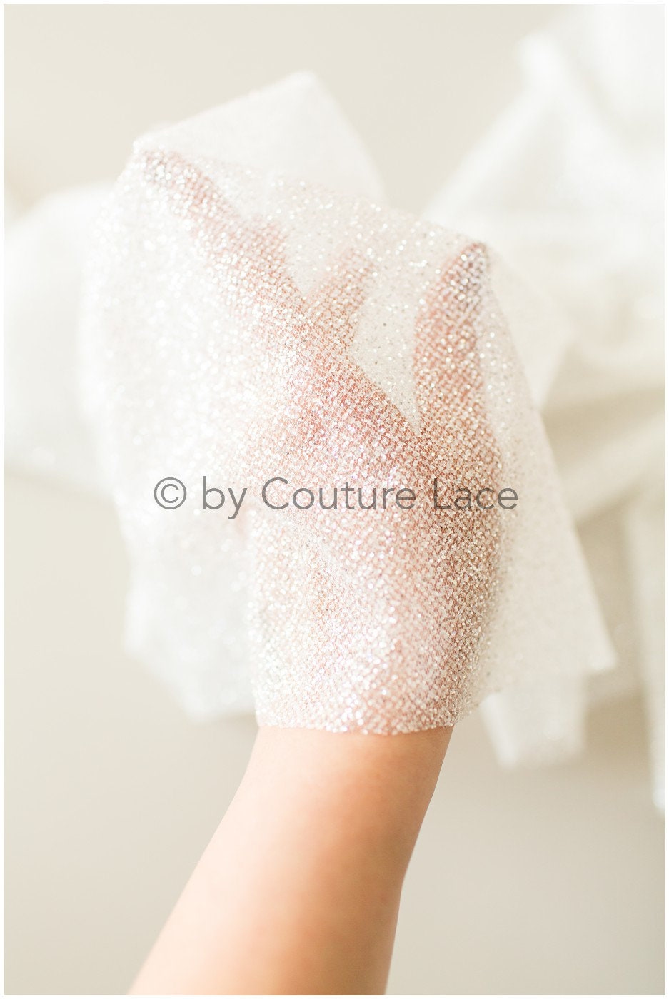 Glitter tulle fabric/ off-white diamond glitter mesh/ shiny bridal lace fabric/ shiny glitter tulle fabric// R-013