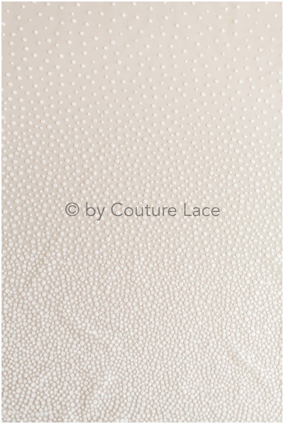 Shiny polka dot flock fabric with gradient/ off-white silver glitter fabric with flock/ elegant mesh tulle lace fabric/ off-white bridal tulle fabric// R-017