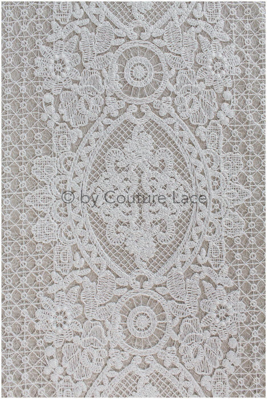 Embroidered bridal lace fabric/ Bridal lace fabric off-white/ Milk silk lace fabric/ Bridal lace// L19-222