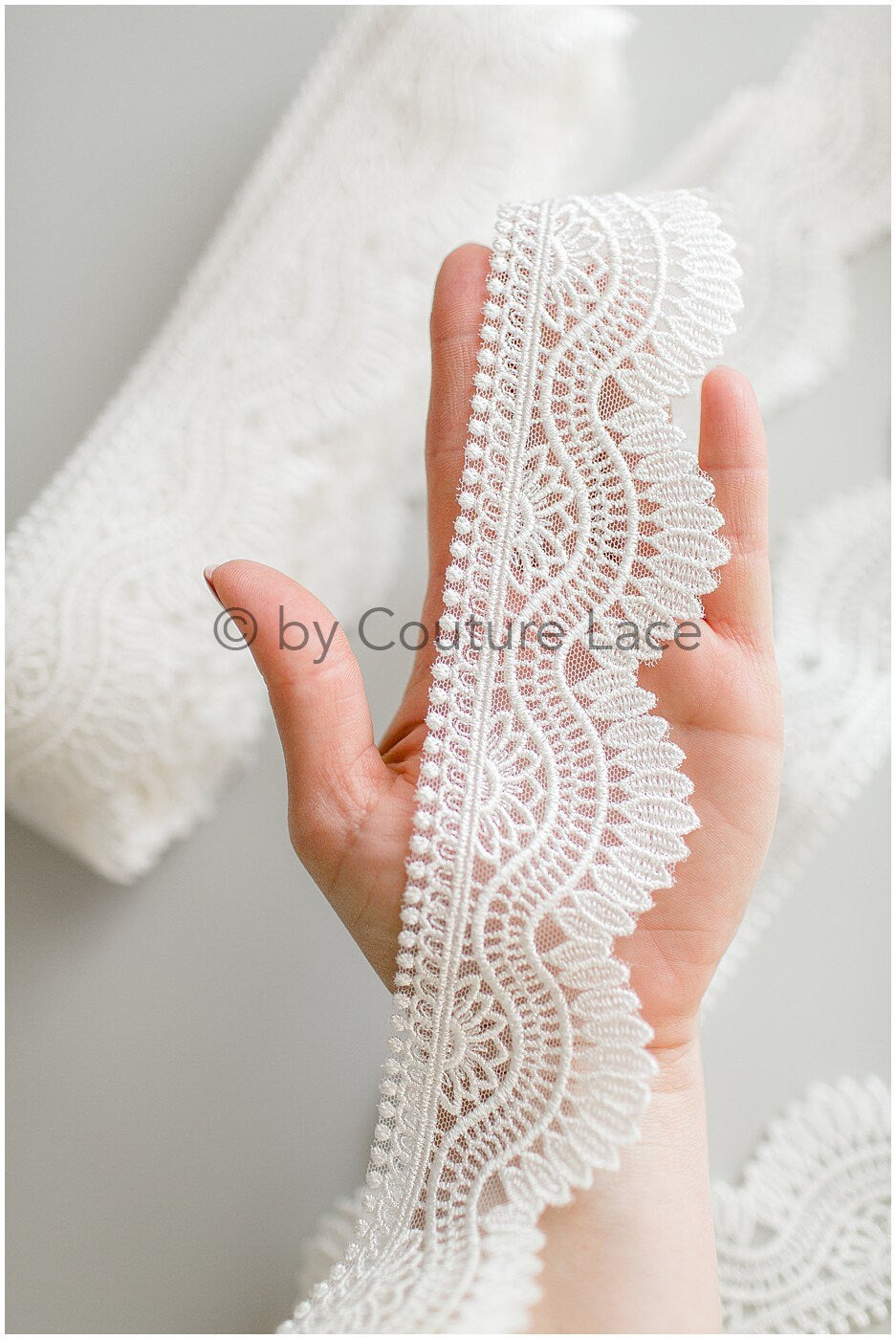 Boho lace trim, offwhite emvroidered lace trim, lace trim, lace veil, lace embroidery, boho bridal lace trim// T17-069