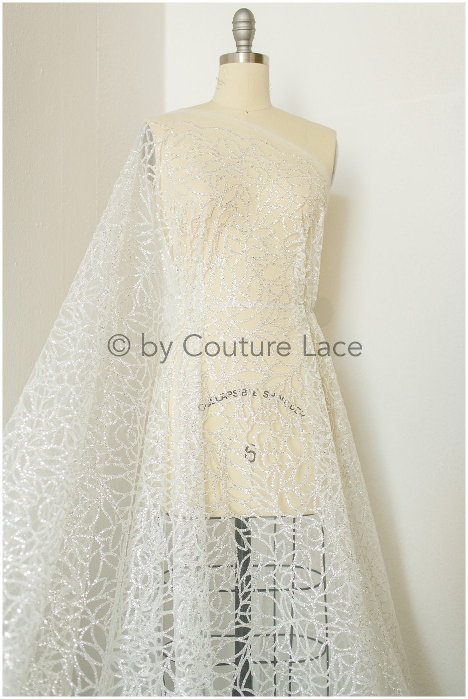 Glitter tulle fabric/ off-white diamond glitter net/ wedding dress fabric with glitter/ shiny bridal lace fabric/ shiny glitter tulle fabric// R-012