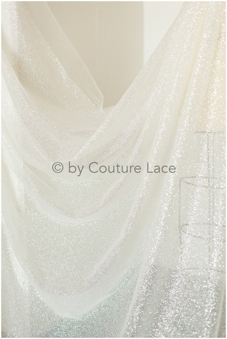 Glitter tulle fabric/ off-white diamond glitter mesh/ shiny bridal lace fabric/ shiny glitter tulle fabric// R-013