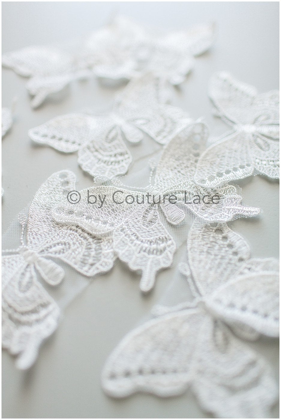 10pcs 3D butterflies for sewing/ 3D butterflies/ 3D applique/ wedding dress/ bridal lace// A19-172