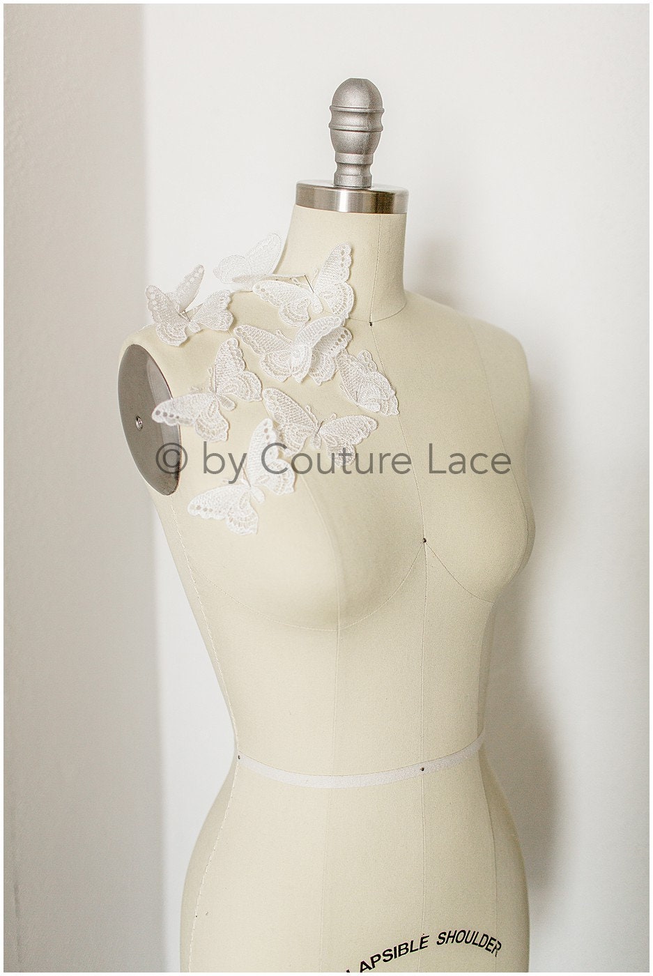 10pcs 3D butterflies for sewing/ 3D applique/ wedding dress lace applique/ bridal lace// A19-173