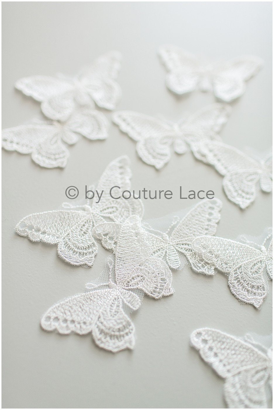 10pcs 3D butterflies for sewing/ 3D applique/ wedding dress lace applique/ bridal lace// A19-173