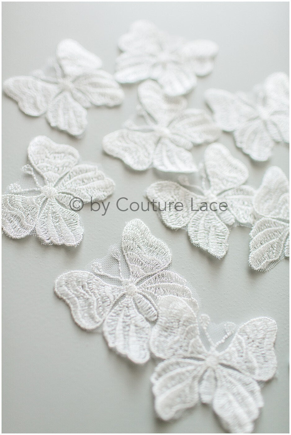 10pcs 3D butterflies for sewing/ 3D applique for wedding dress/ bridal lace// A19-174