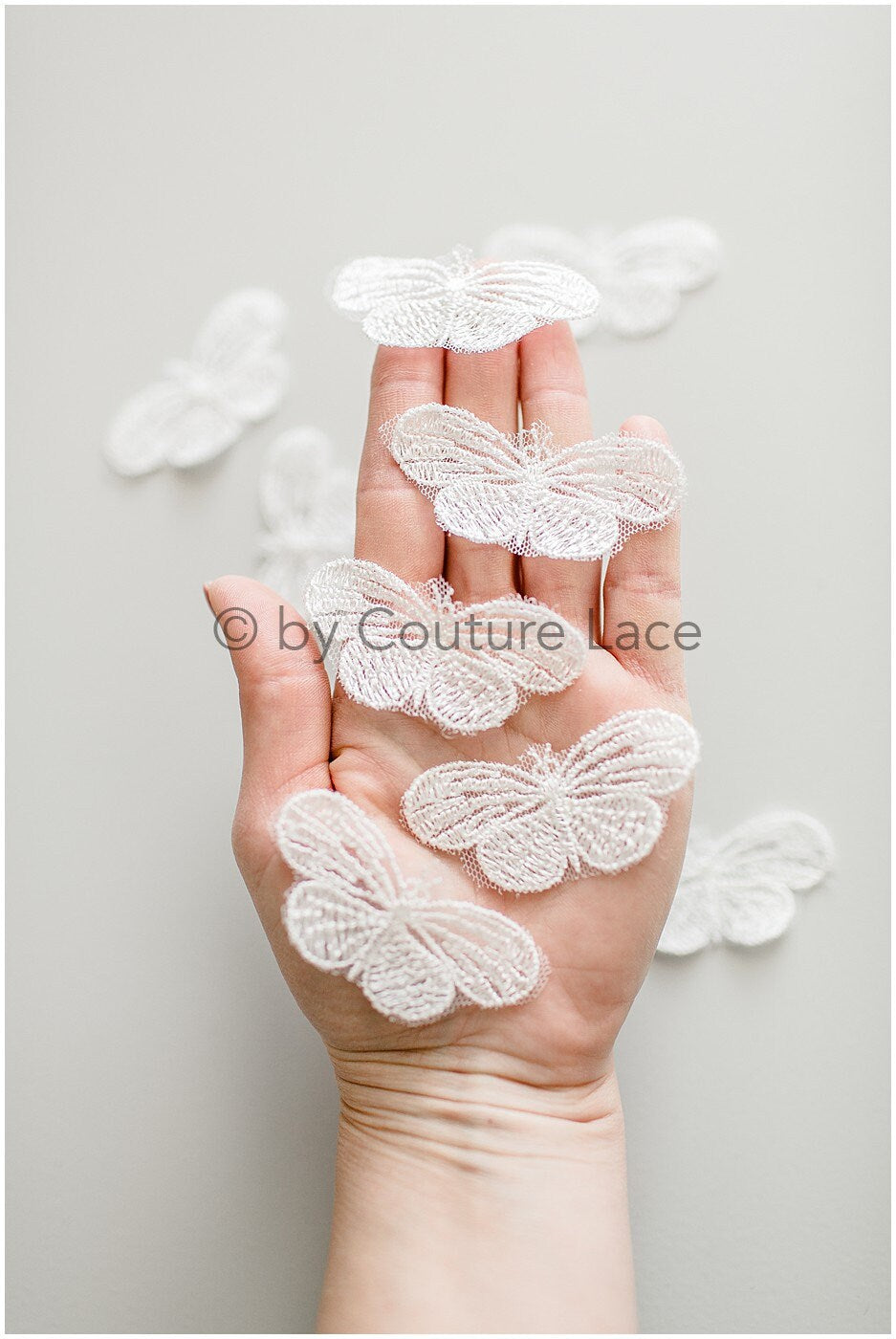 10pcs 3D butterfly for sewing/ 3D applique for wedding dress/ bridal lace// A19-175