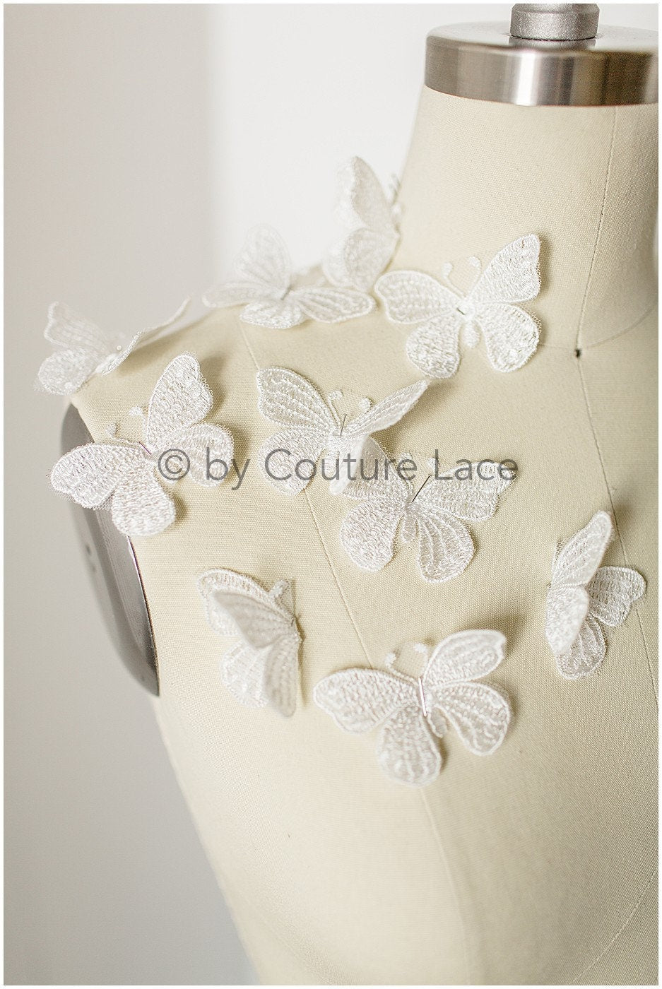 10pcs 3D butterflies for sewing/ 3D applique for wedding dress/ bridal lace// A19-177