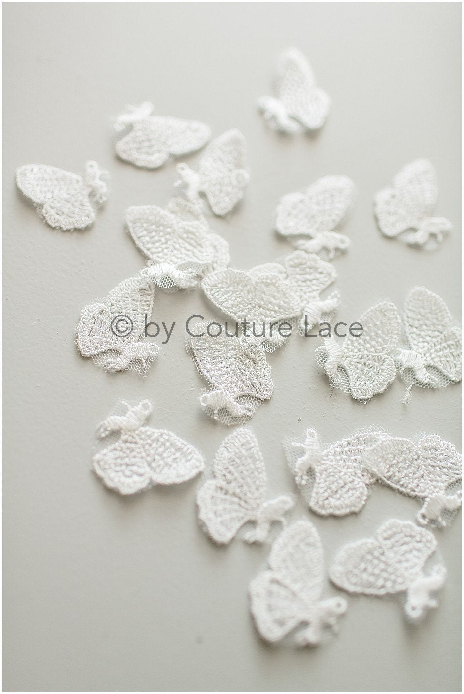 20 pcs. 3D butterflies for sewing/ 3D butterflies applique/ 3D butterflies for wedding dress/ bridal lace// A19-178