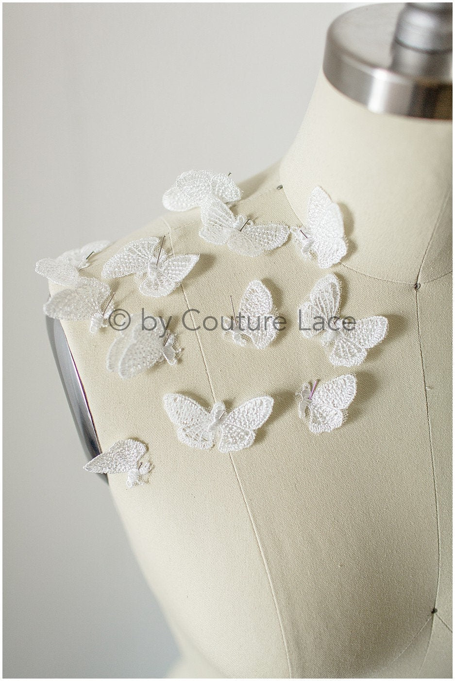 20 pcs. 3D butterflies for sewing/ 3D butterflies applique/ 3D butterflies for wedding dress/ bridal lace// A19-178