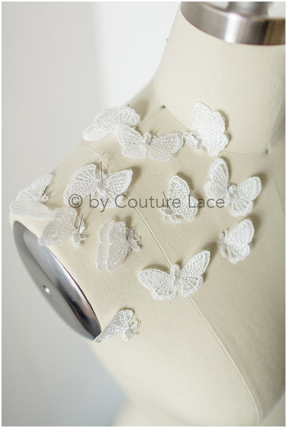 20 pcs. 3D butterflies for sewing/ 3D butterflies applique/ 3D butterflies for wedding dress/ bridal lace// A19-178