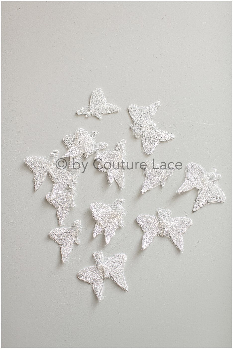 20tlg. Schmetterling Spitze Aufnäher/ 3D Schmetterlinge zum Aufnähen/ 3D Blumen Applikation/ 3D Schmetterlinge für Hochzeitskleid/ Braut Spitze Schmetterlinge// A19-179