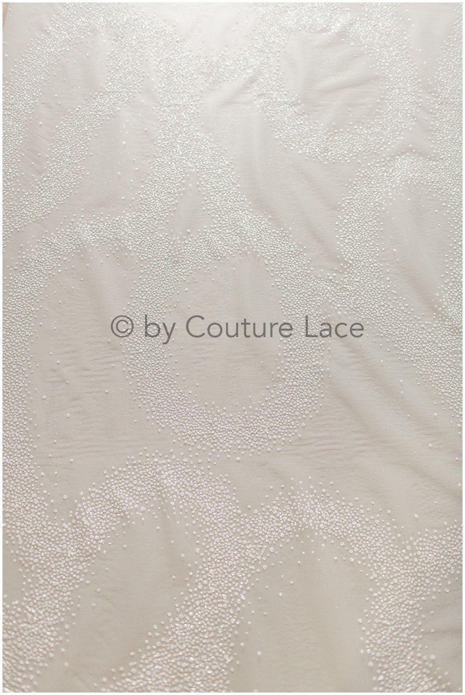 Soft & high quality glitter tulle fabric with dots & stardust// Off-white diamond glitter tulle for wedding dress veil// R-023