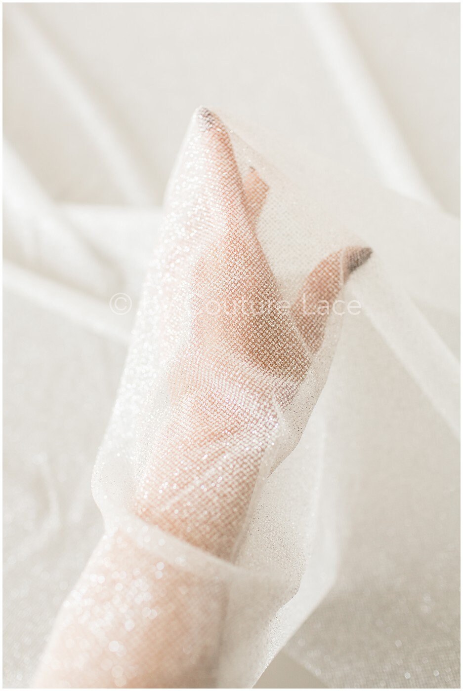 Shiny glitter tulle fabric/ off-white diamond glitter mesh/ wedding dress fabric with glitter/ shiny bridal lace fabric// R-018