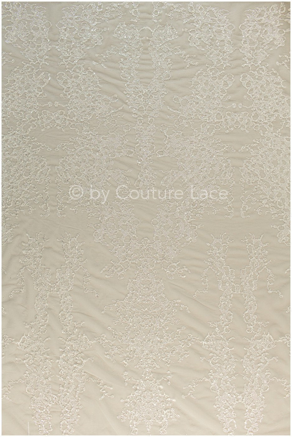 Glitter tulle fabric/ off-white silver glitter net/ wedding dress fabric with glitter/ shiny bridal lace fabric// R-019