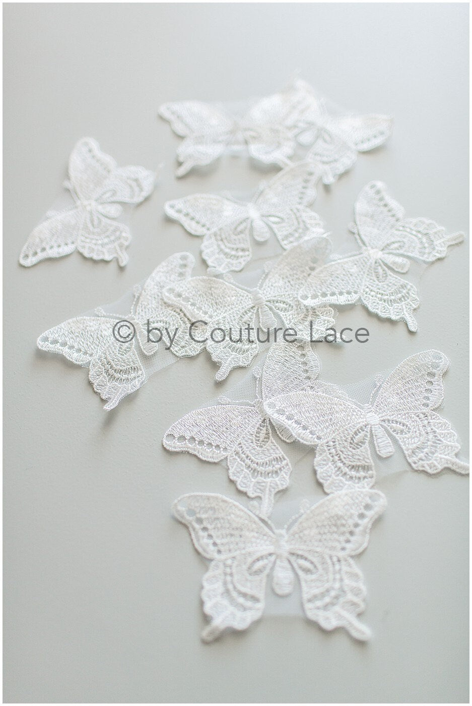 10pcs 3D butterflies for sewing/ 3D butterflies/ 3D applique/ wedding dress/ bridal lace// A19-172