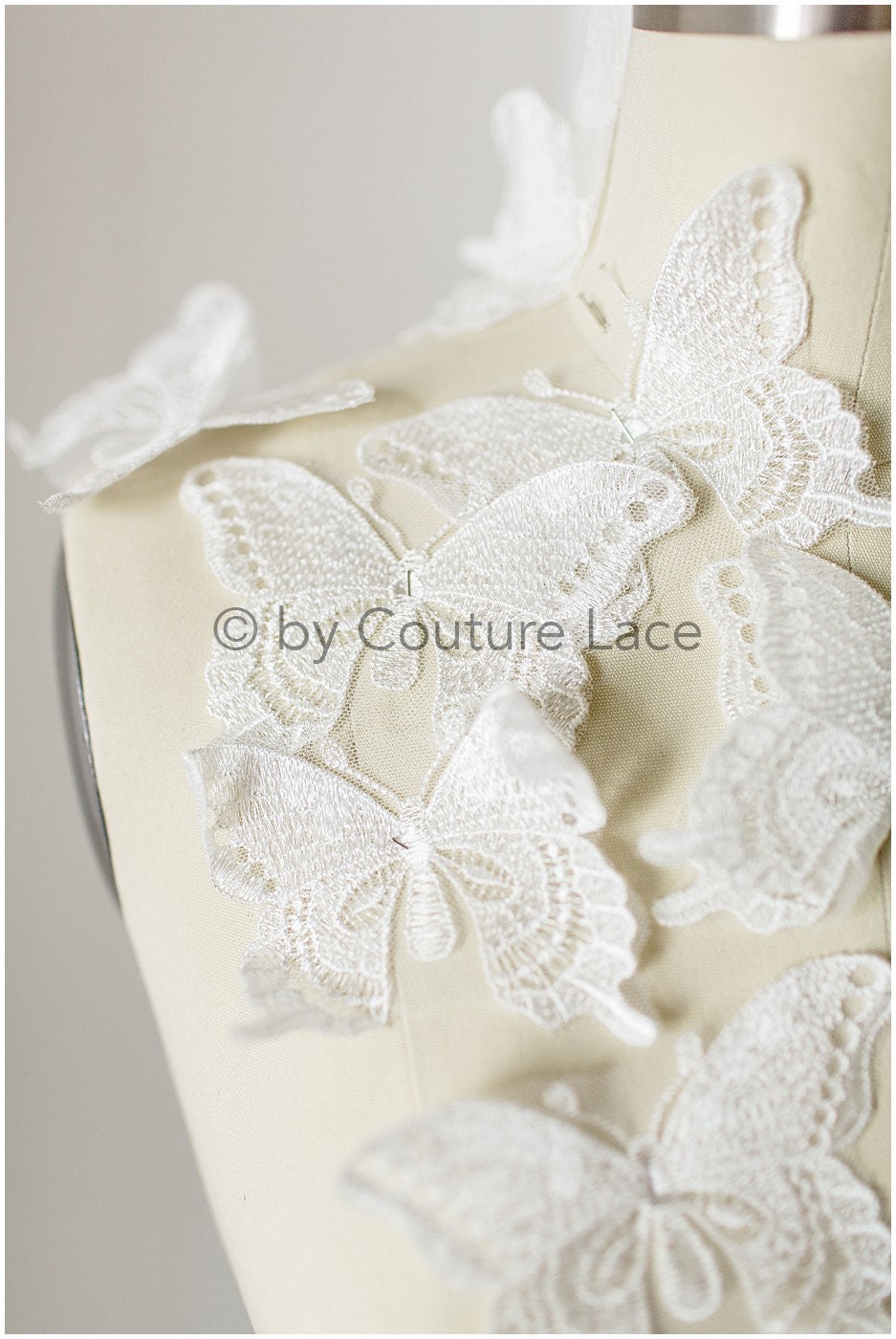 10pcs 3D butterflies for sewing/ 3D butterflies/ 3D applique/ wedding dress/ bridal lace// A19-172