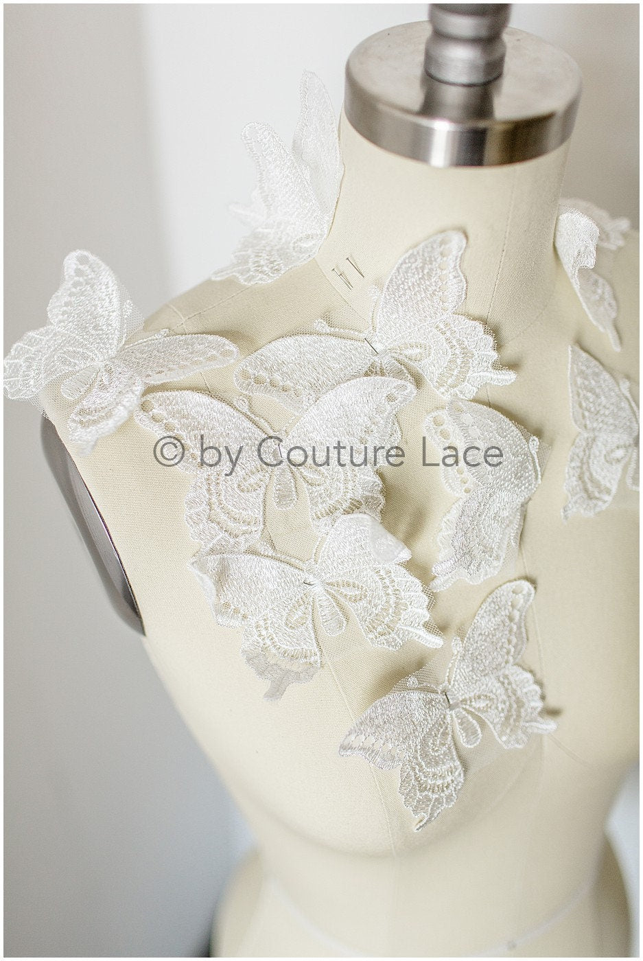 10pcs 3D butterflies for sewing/ 3D butterflies/ 3D applique/ wedding dress/ bridal lace// A19-172