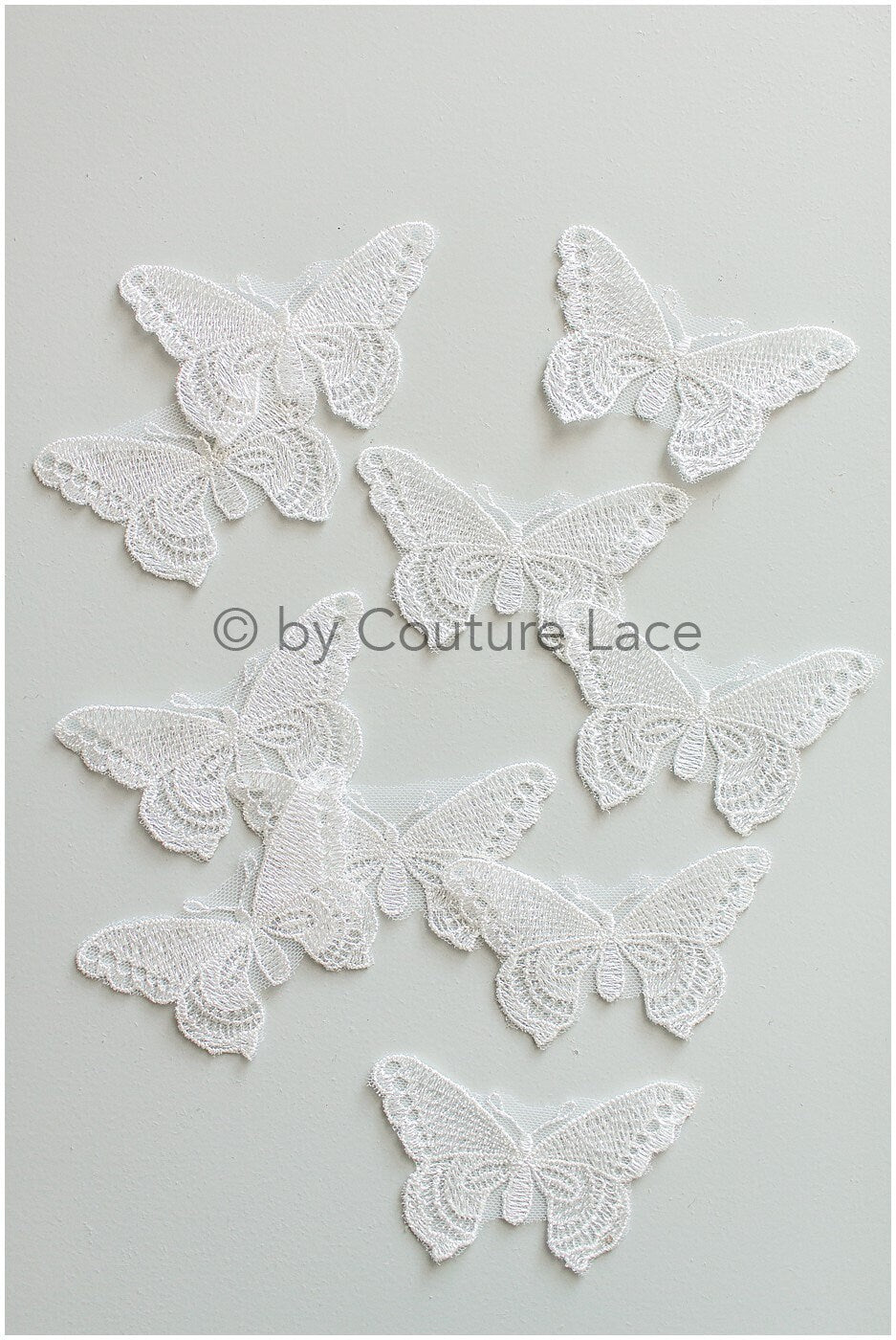 10pcs 3D butterflies for sewing/ 3D applique/ wedding dress lace applique/ bridal lace// A19-173