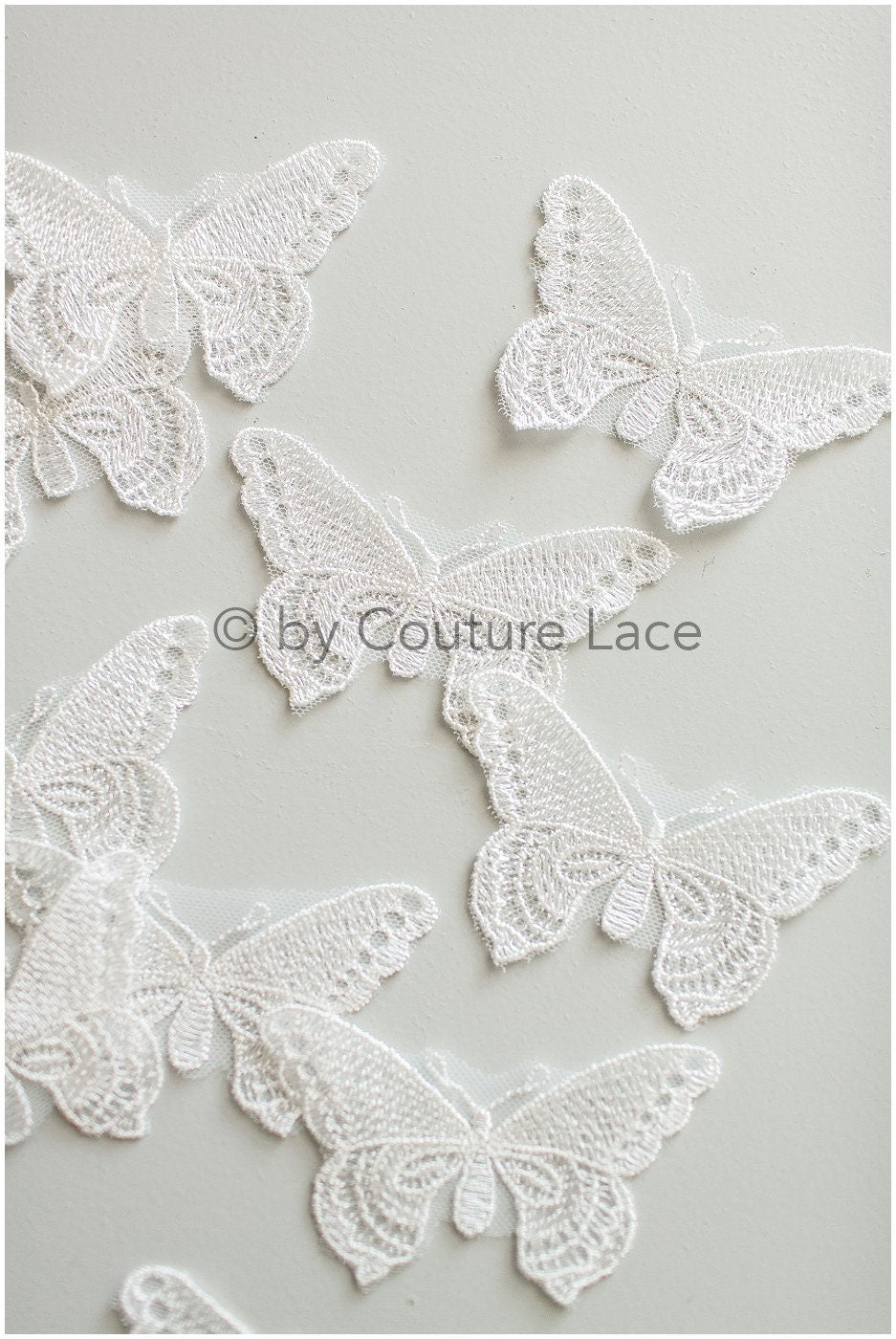 10pcs 3D butterflies for sewing/ 3D applique/ wedding dress lace applique/ bridal lace// A19-173