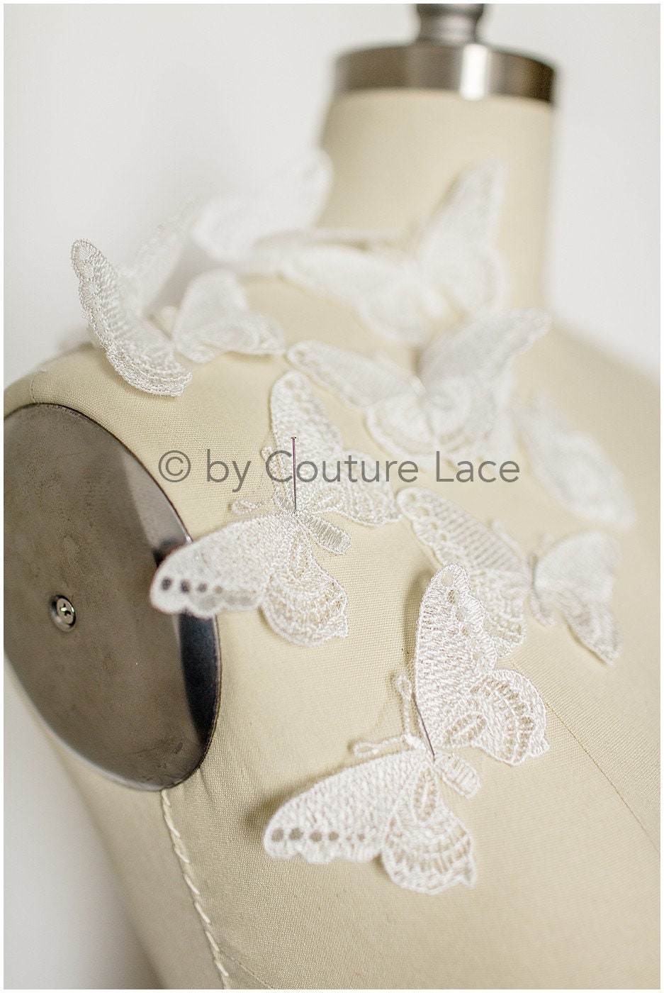 10pcs 3D butterflies for sewing/ 3D applique/ wedding dress lace applique/ bridal lace// A19-173