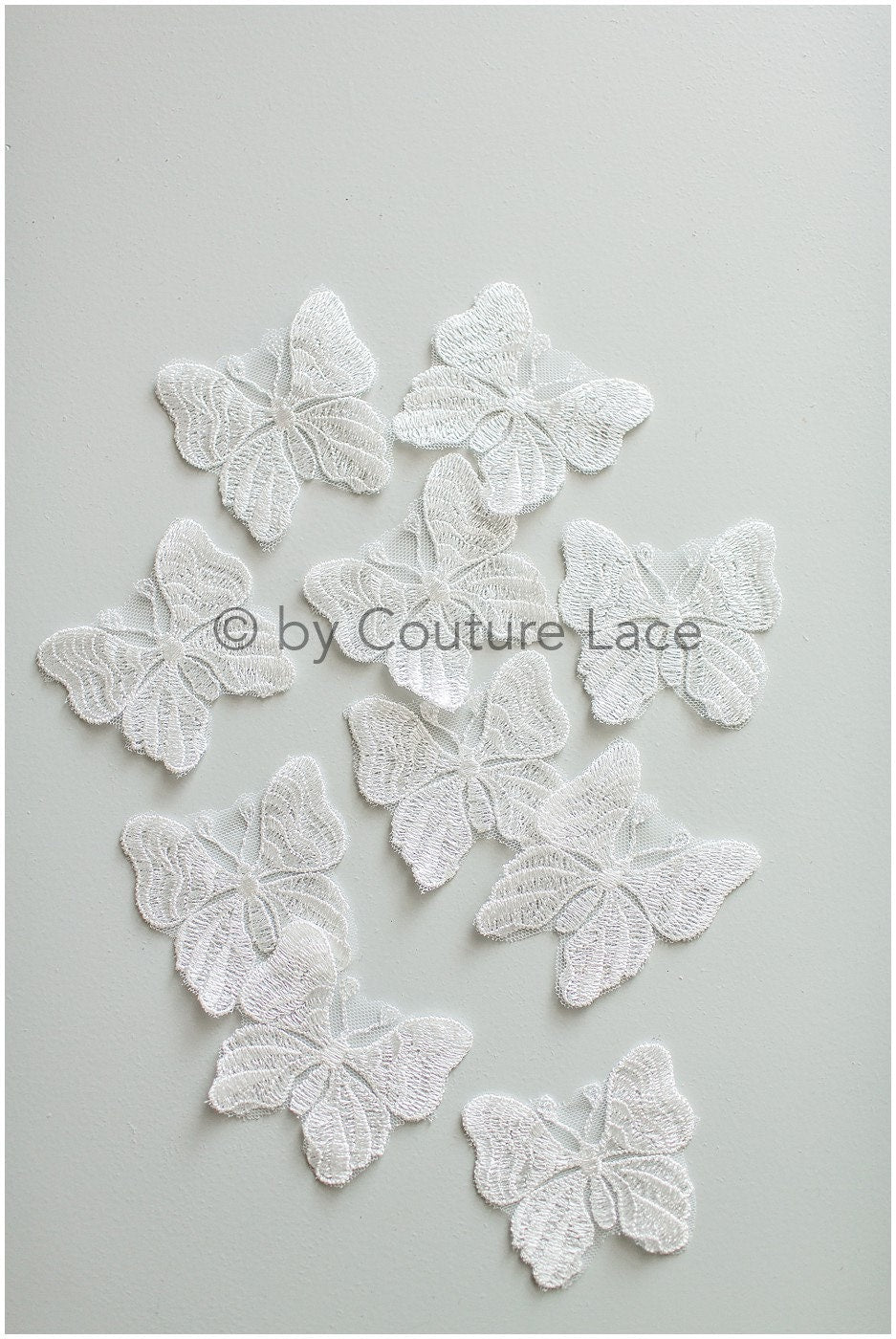 10pcs 3D butterflies for sewing/ 3D applique for wedding dress/ bridal lace// A19-174