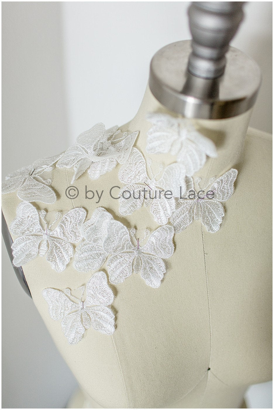 10pcs 3D butterflies for sewing/ 3D applique for wedding dress/ bridal lace// A19-174