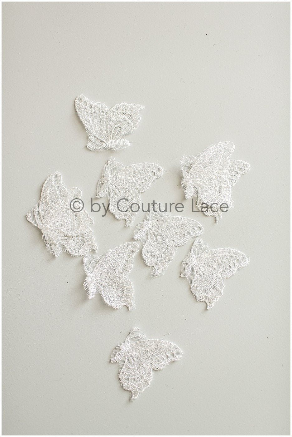10pcs lace butterfly patches/ 3D butterflies/ 3D applique/ 3D butterflies for wedding dress/ bridal lace butterflies// A19-176