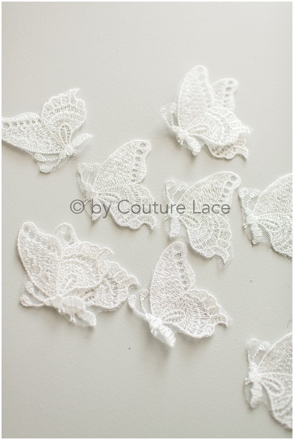 10pcs lace butterfly patches/ 3D butterflies/ 3D applique/ 3D butterflies for wedding dress/ bridal lace butterflies// A19-176
