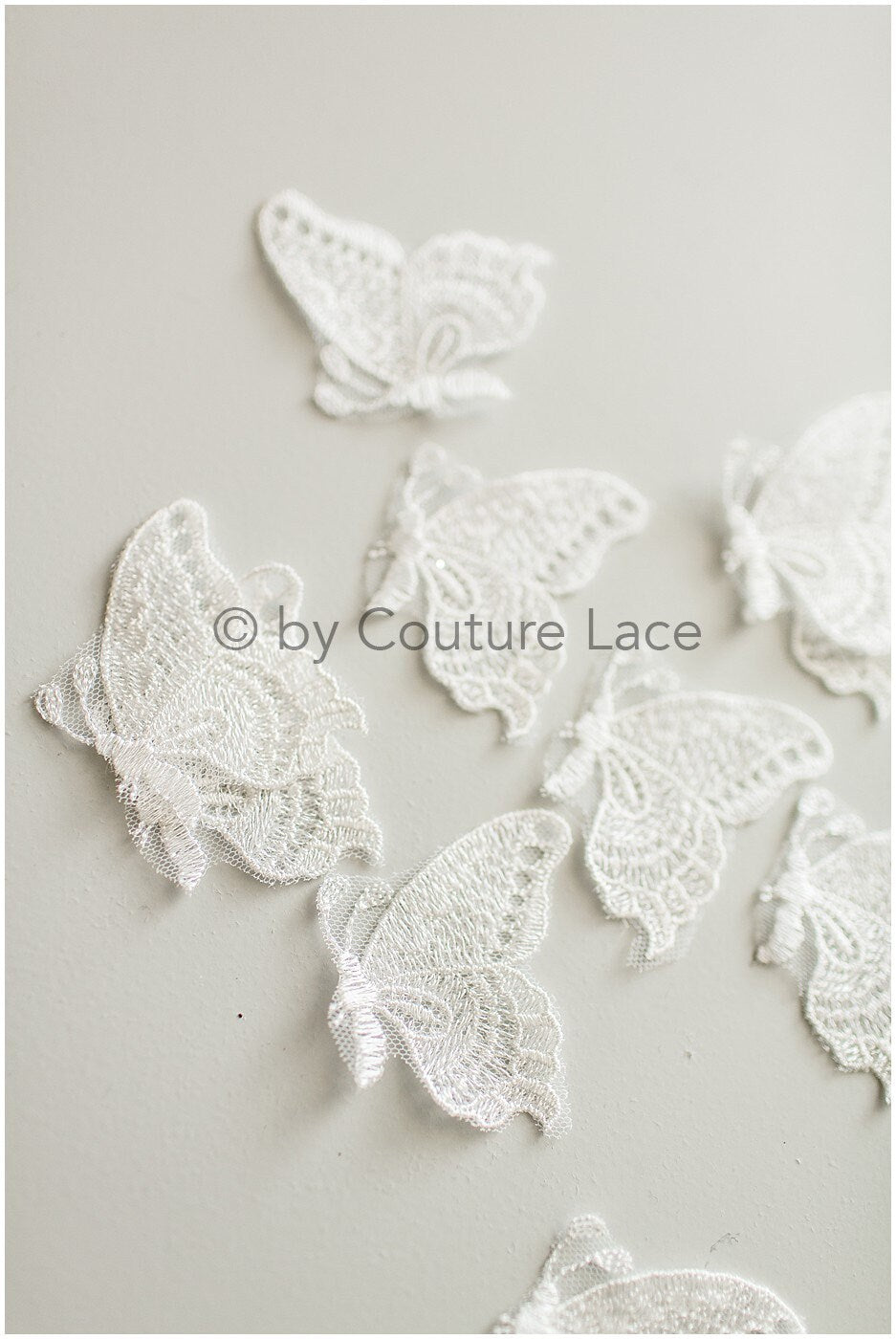 10pcs lace butterfly patches/ 3D butterflies/ 3D applique/ 3D butterflies for wedding dress/ bridal lace butterflies// A19-176