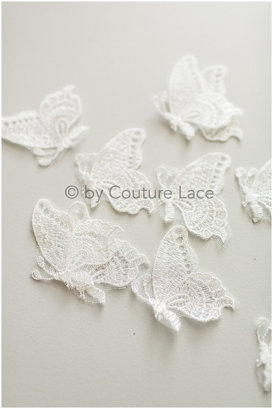 10pcs lace butterfly patches/ 3D butterflies/ 3D applique/ 3D butterflies for wedding dress/ bridal lace butterflies// A19-176