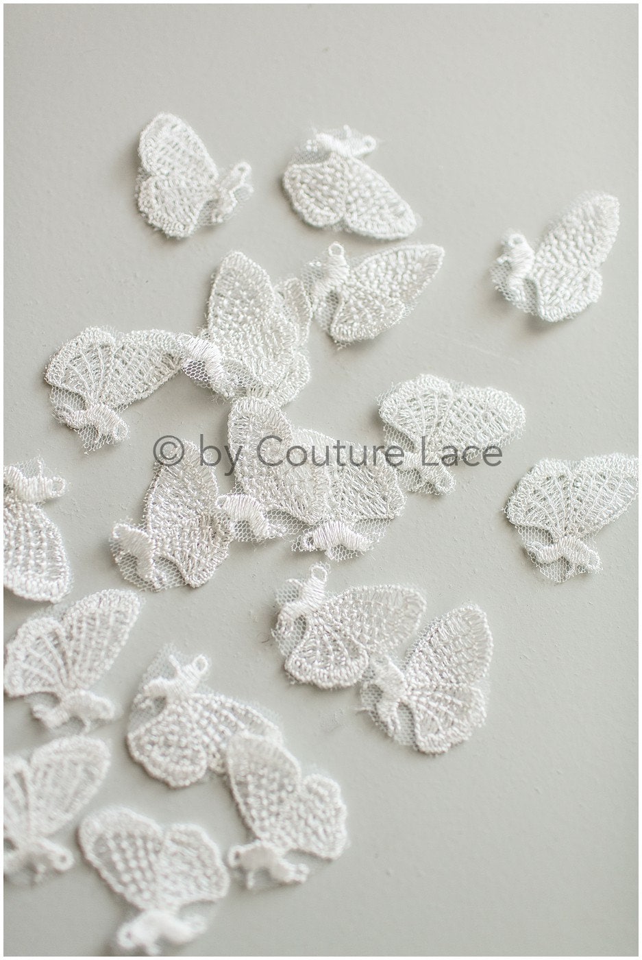 20 pcs. 3D butterflies for sewing/ 3D butterflies applique/ 3D butterflies for wedding dress/ bridal lace// A19-178