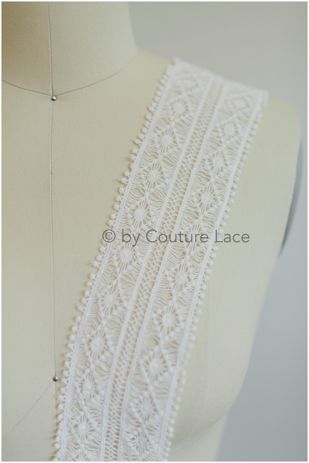 Guipure Spitzenborte Off-White Ivory/ Boho Hochzeitskleid Spitze/ Brautspitze Borte/ Gehäkelte Spitze/ Weiche Häkelspitze// T19-078