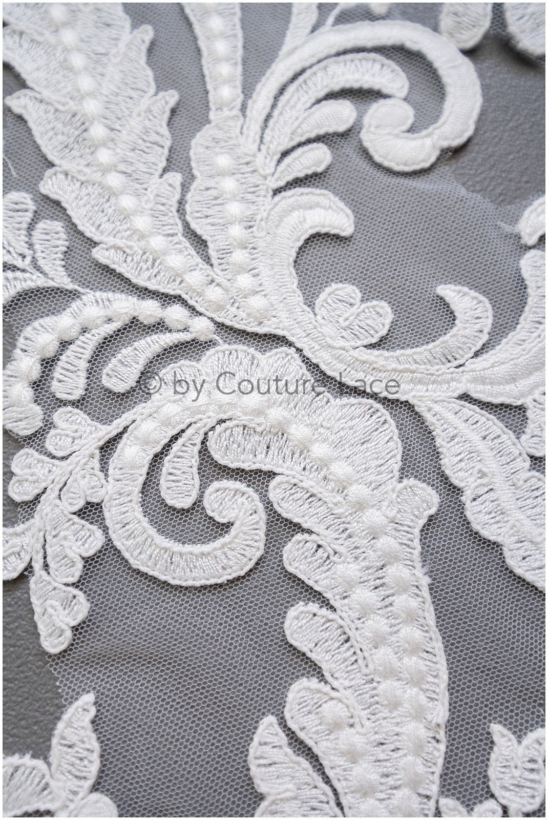 Ornate lace flower patch, oriental flower patch, lace applique, wedding dress lace applique, bridal flower patch// A19-183
