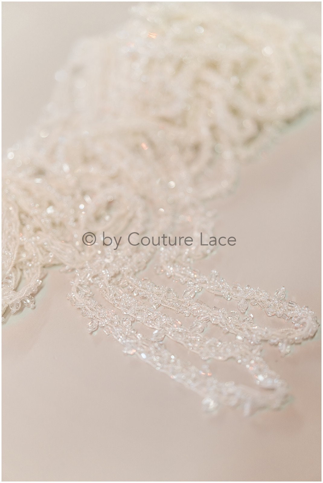 Pearl diamond drop lace trim/ pearl lace trim/ rhinestone trim/ bridal lace// T19-082