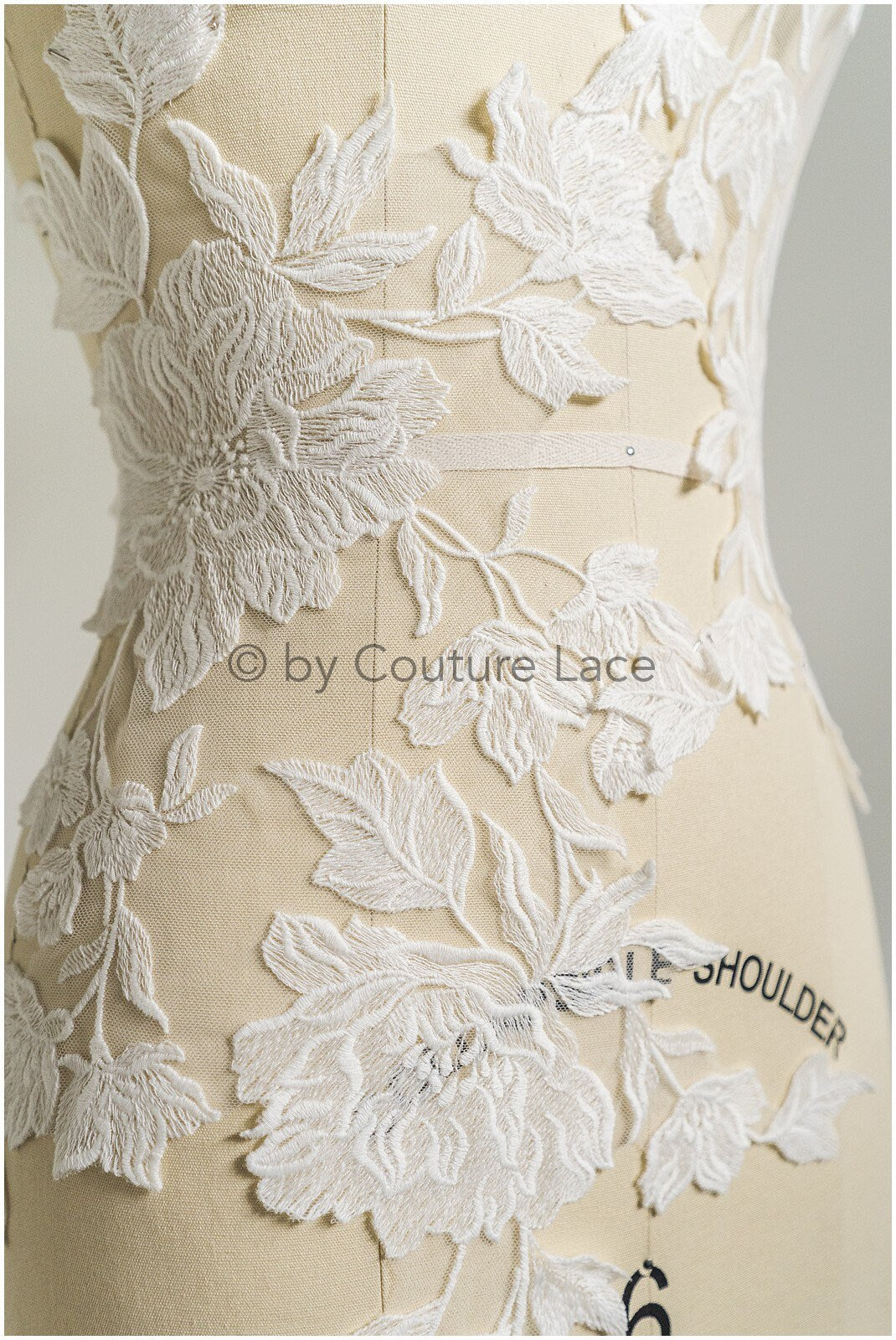 Soft Flower Lace Patch, BaumwollBlume Applikation, SpitzenBlume Applikation, Hochzeitskleid Spitze Applikation, Braut Blumen Applikation// A19-189