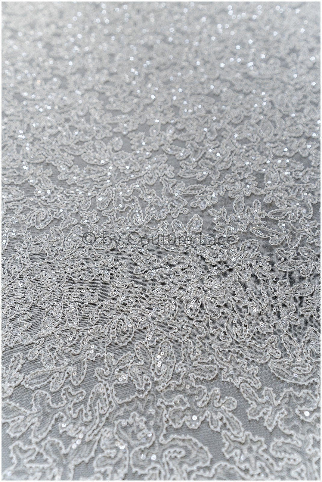 Sparkling pearl lace off-white/ pearl bridal lace fabric/ wedding dress lace with pearls & sequins/ shiny lace// L19-300