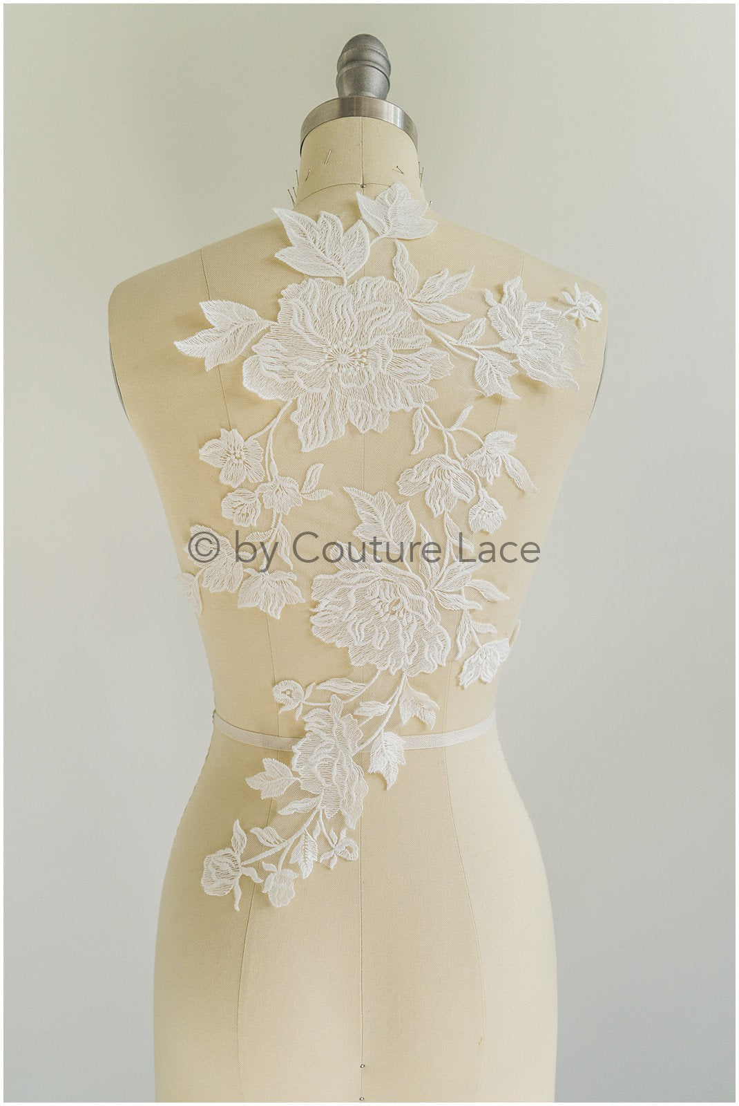 Soft Flower Lace Patch, BaumwollBlume Applikation, SpitzenBlume Applikation, Hochzeitskleid Spitze Applikation, Braut Blumen Applikation// A19-189