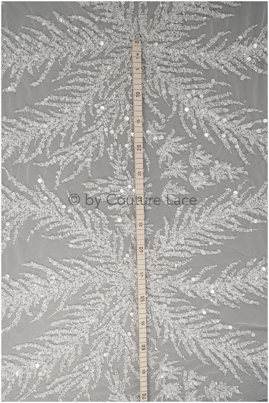 Perlenspitzenstoff Off-White/ Perlenspitze Stoff/ Braut Spitze Stoff/ Perlenspitze/ Brautspitze// L19-085