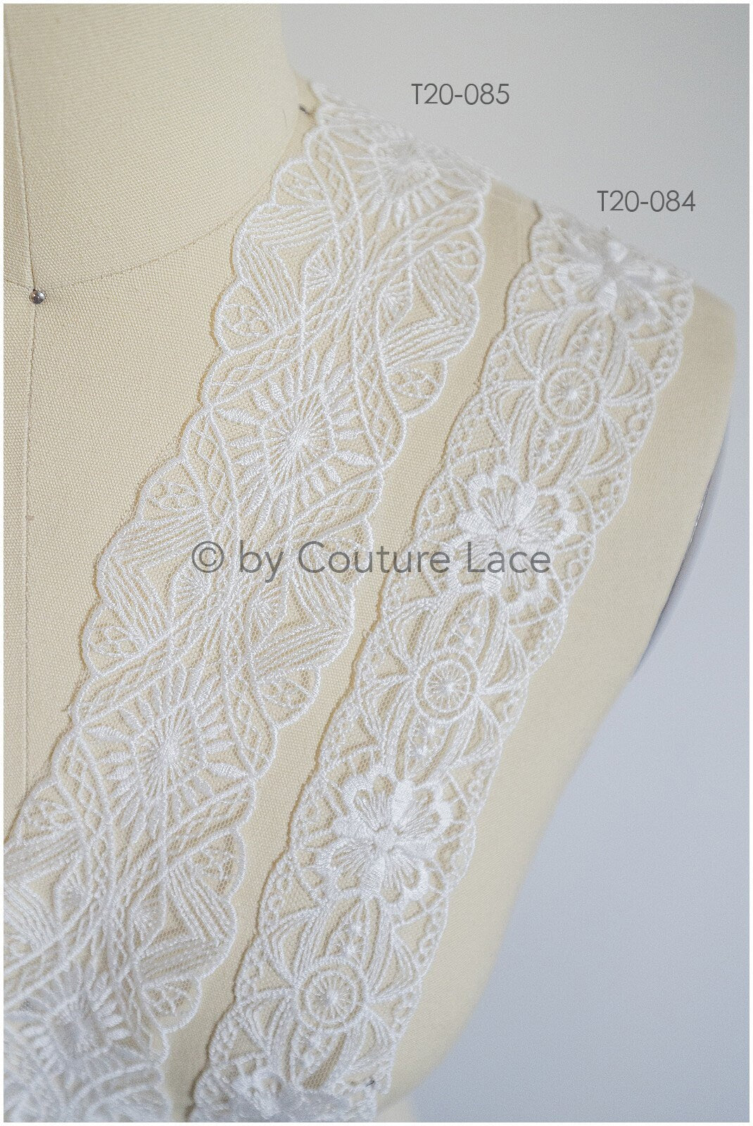 Braut Spitze Borte Off-White/ Spitzenborte für Hochzeitskleid/ Braut Spitzen Gürtel/ eleganter Braut Spitzenbesatz/ Braut Schleier// T20-085