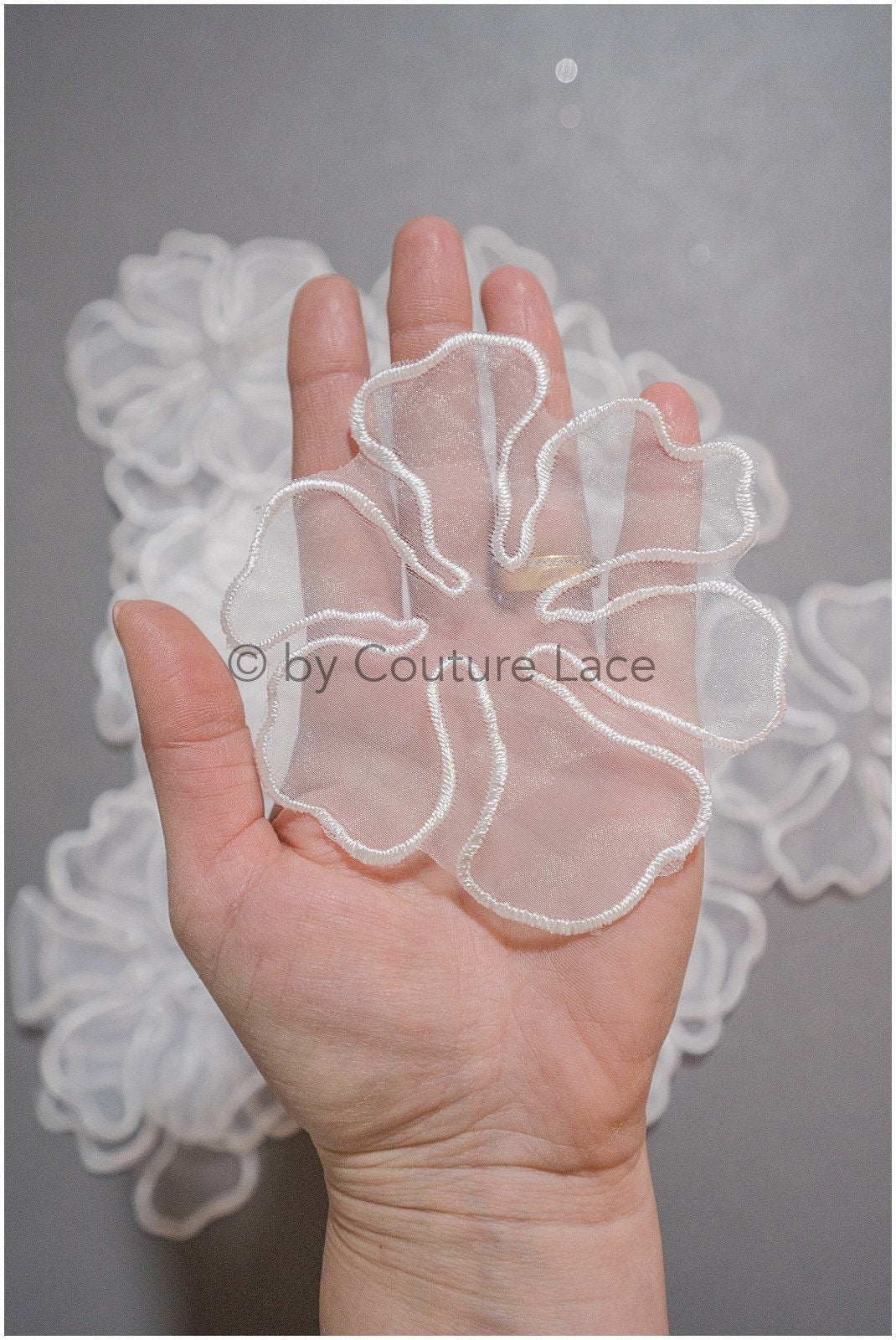 20pcs. Lace flowers for sewing/ 3D flower lace applique/ wedding dress lace applique/ bridal lace// A20-191